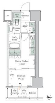 ワンルーフレジデンス中野南台の間取り画像