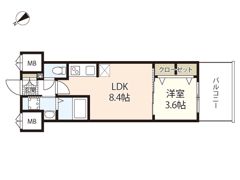 S－RESIDENCE空港通りawesomeの間取り画像