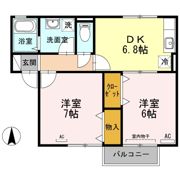 セジュール中吉野Bの間取り画像