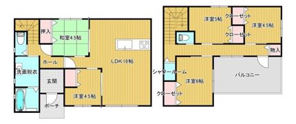 大津町引水一戸建て（844-3）の間取り画像