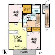 ローズコート一本木 G棟の間取り画像
