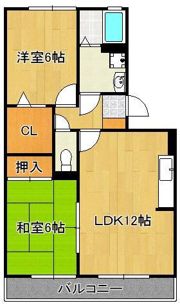 クレール徳力の間取り画像