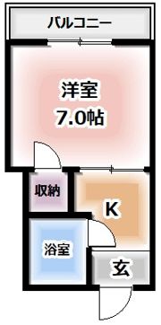 ハイツ月出の間取り画像