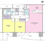 BLUE HARBOR TOWER みなとみらいの間取り画像