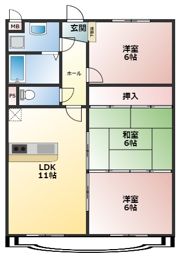 キャンベリー・aの間取り画像