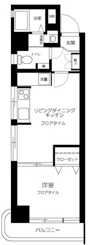 秀和目黒駅前レジデンスの間取り画像