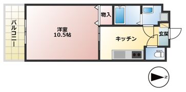 アップウェル中央の間取り画像