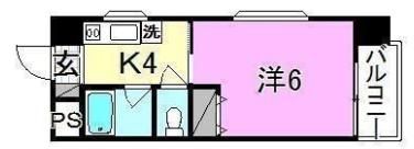 KBコート竹原の間取り画像