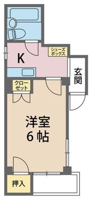 ポルシェ新所沢 201号室の間取り画像