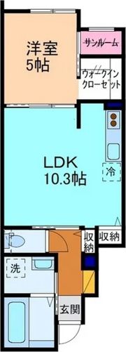 HELIOS中川原の間取り画像