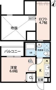 T.A.東山町ⅡC棟の間取り画像