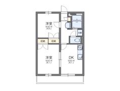 レオパレスMILTON GREENの間取り画像
