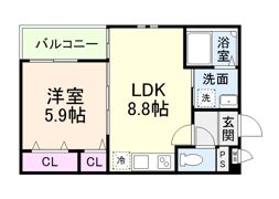 ウインドコート上本町の間取り画像