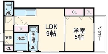 クリエオーレ庄内栄町Ⅱの間取り画像