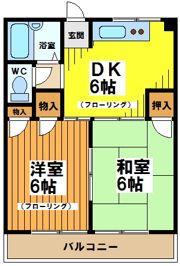 荻野マンションの間取り画像