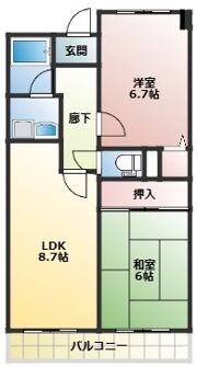 パレ上新庄の間取り画像