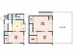 18畳バルコニーから海が見える家の間取り画像
