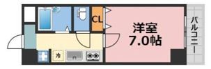 グラマシー心斎橋東の間取り画像