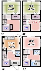 新橋貸家の間取り画像