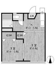 コーポ福山の間取り画像