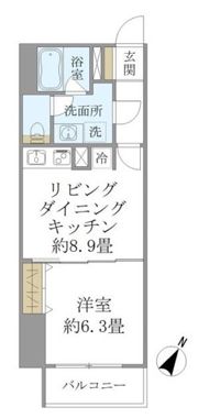 SS．FLAT神楽坂southの間取り画像