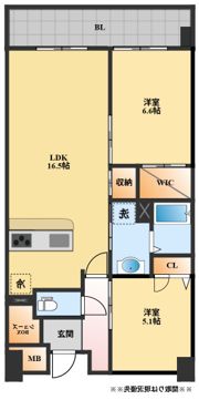 エスポワール長野の間取り画像