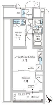 パークアクシス北千束MOCXIONの間取り画像