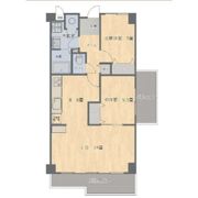 グリーンコーポ熊本 C棟 1303号の間取り画像