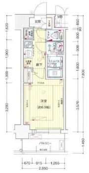 プレサンス梅田北オールの間取り画像