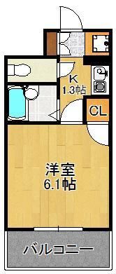 ライオンズマンション三萩野駅前の間取り画像