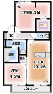 グランドゥール畷の間取り画像