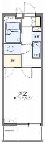 レオパレスパレス中田の間取り画像