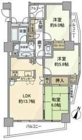 イトーピア八事雲雀ケ岡の間取り画像
