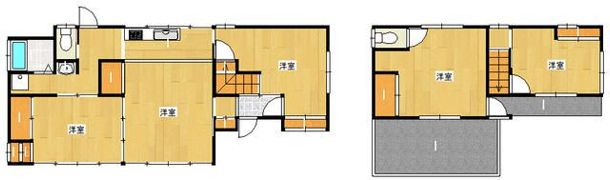 富士見市鶴瀬西3丁目貸家の間取り画像