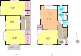 相和ハイツⅢの間取り画像