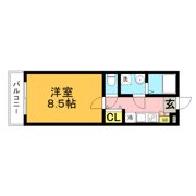 メルディアン九工大前の間取り画像