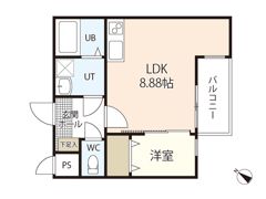 セブンプロート江波西の間取り画像