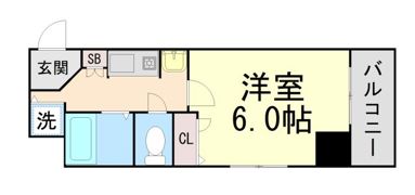 プレサンス神戸裁判所前の間取り画像