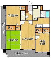 ヒルサイド守恒の間取り画像