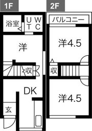 八雲北町テラス_青の間取り画像