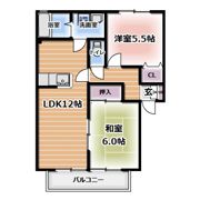 クィーンズ ヒル Fの間取り画像