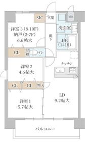 ラフィネール大阪十三の間取り画像