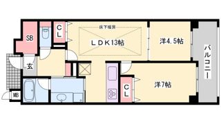 エスコートみなと元町海岸通の間取り画像