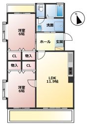 サンコート中居の間取り画像