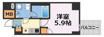 クレビオス南堀江の間取り画像