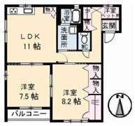シャーメゾン アイサイト A棟の間取り画像