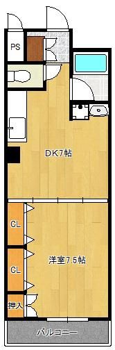 小倉セントラルコーポ 508号室の間取り画像