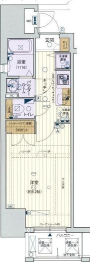 レジュールアッシュ梅田LUXEの間取り画像