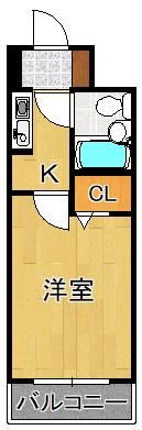 ラ・レジダンスド・サントゥール 208号室の間取り画像