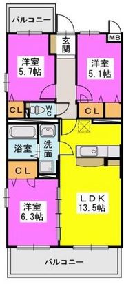 ラ・フレーズ天神の間取り画像